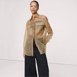 Banana Republic Organza Utility Sheer Shirt